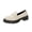 White, variant on Women's Polka Dot Loafers Chunky Platform Slip-On Shoes Round Toe Thick Sole Casual Dress Footwear for Everyday Work Walking and All Day Comfort White US-8 (EU-41)