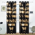 thumbnail image 2 of Leopard Skin Heart Striped Black Out Curtains 84 Inch Length for Bedroom Living Room Windows 2 Panels Set, 2 of 6