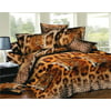 Swanson Beddings Leopard 3-Piece Bedding Set: Duvet Cover and Two Pillow Shams (Full)