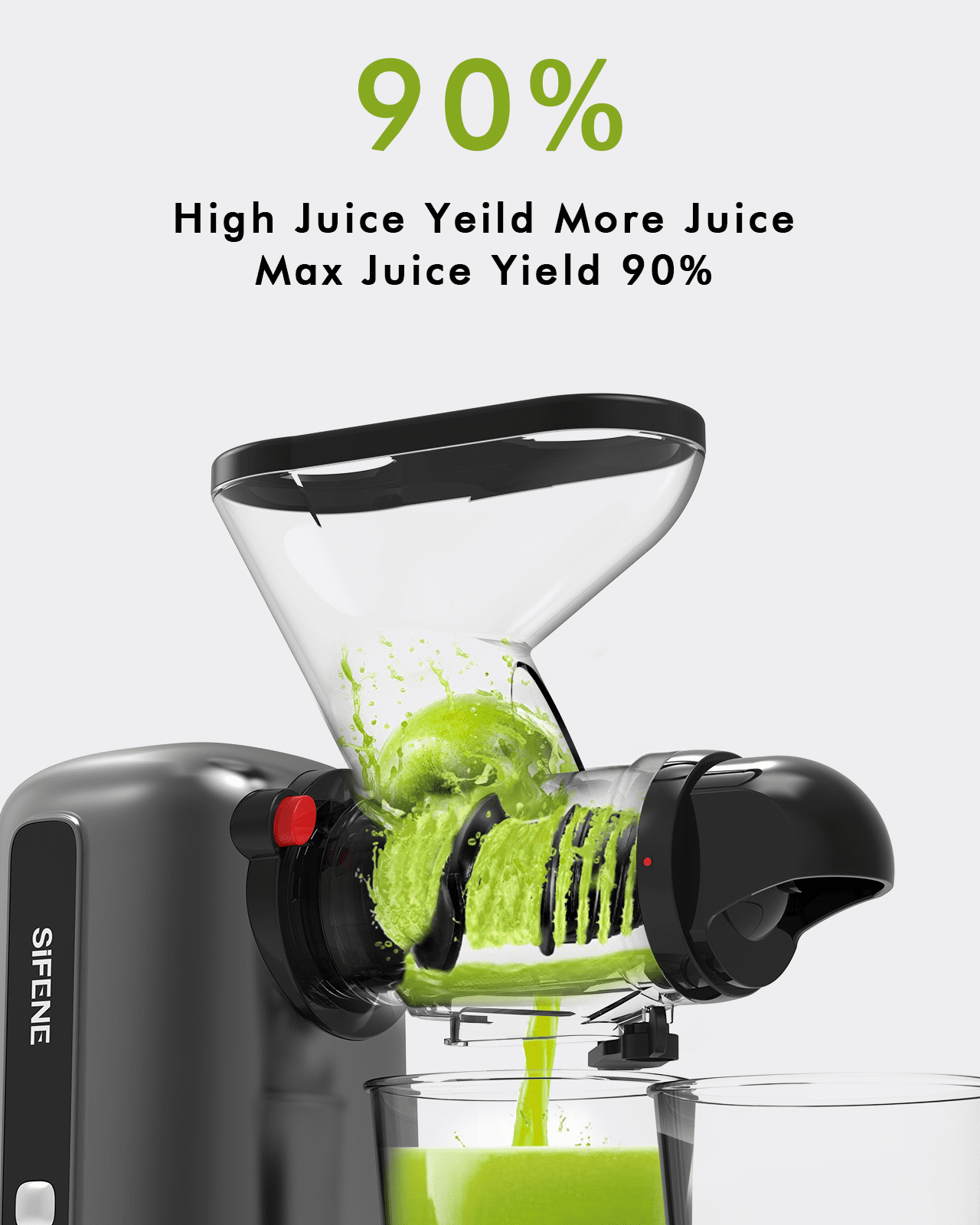 Buy Slow Juicer Machines, SiFENE Cold Press Juicer, Dual Feed Chute