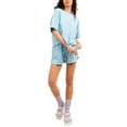 thumbnail image 2 of Liacowi Women 2 Piece Pajamas Set Loose Short Sleeves Tops and Elastic Shorts Summer Casual Clothes Sleepwear Loungewear, 2 of 6
