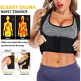 thumbnail image 2 of Eleady Neopren Waist Trainer Vest for Women Sauna Sweat Shirt Zipper Workout Top Corset Waist Trainer Body Shaper(Black Medium), 2 of 7