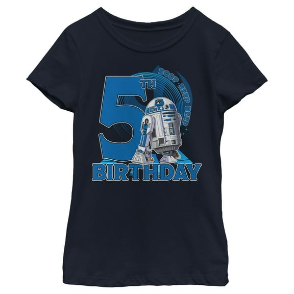 Girl's Star Wars R2-D2 5th Birthday Graphic T-Shirt
