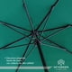 thumbnail image 5 of Sombrilla Para Exterior Jardin Playa 2.7mts Acero Reforzada verde Sky Green HJSB25140001, 5 of 8