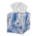 thumbnail image 7 of ZIATUBLE Marble Stripes Tissue Box Covers Square Butterfly Leather Tissue Box Holder Rectangular Tissue Case Organizer Washable Decoration Cover for Bedroom Decoration, 7 of 7