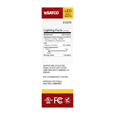 Satco S12518 LED T6 Light Bulbs 2.8W 120V 3000K 200 Lumen E12 Candelabra Base Dimmable Wet Location  (6 Pack)