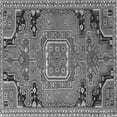 thumbnail image 1 of Ahgly Company Indoor Square Medallion Gray Traditional Area Rugs, 3' Square, 1 of 1