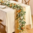 thumbnail image 3 of Fall Decor,Fall Garland for Mantel, 6 FT Fall Garland with Light, Lighted Autumn Garlands with Faux Lamb's Ear & Pumpkins, Thanksgiving Table Centerpiece, Fall Decorations for Home Porch Fireplace, 3 of 9