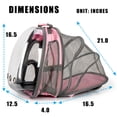 thumbnail image 5 of Back Expandable Cat Backpack with Transparent Front Doom for Small Pets, ECO-Friendly Breathable Space Capsule Design Perfectly for Hiking, Traveling and Camping., 5 of 9