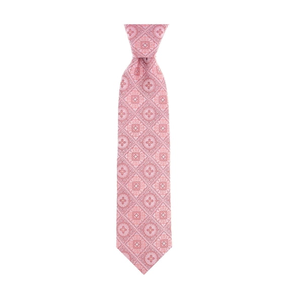 Michelsons of London Men's Pink Checked Tie