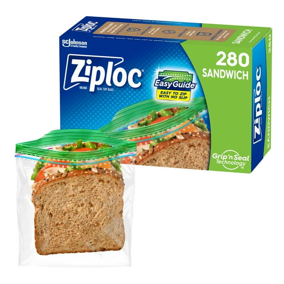 Ziploc® Sandwich Bags with EasyGuide™ 280 Count