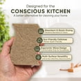 thumbnail image 2 of Esponjas de cocina EcoFox, 24 unidades, de origen vegetal, antiarañazos, 2 of 8