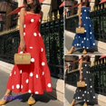 thumbnail image 1 of Boho Femmes Vacances d'Été Polka Dot Robe Plage Longue Chemise, 1 of 4