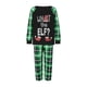 thumbnail image 2 of Pijamas navideños familiares a juego, camisetas de manga larga con estampado de elfos y letras + pantalones a cuadros. Pijama que brilla en la oscuridad., 2 of 10