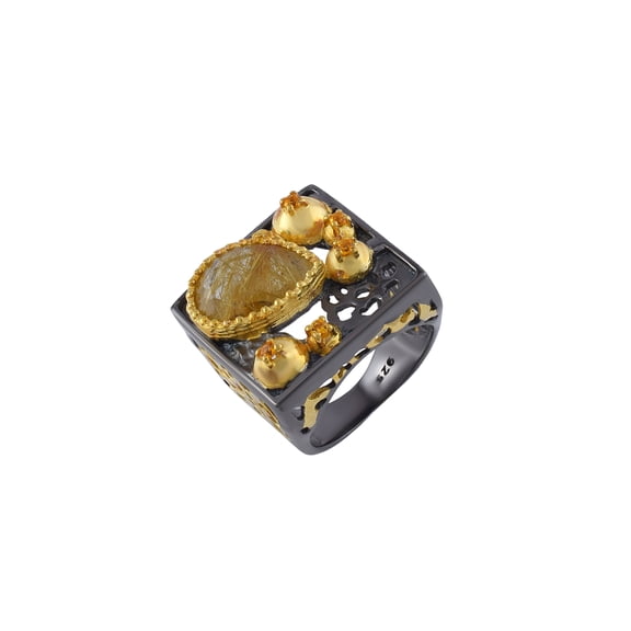 Golden Rutile Gemstone Ring