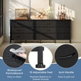 thumbnail image 7 of JIOABL TV Stand with 12 Fabric Drawers, Metal Frame Storage Stand with Adjustable feet and Anti-Tip, Black, 7 of 7