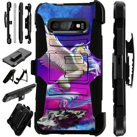 Compatible Samsung Galaxy S10 S 10 5G (2019) Case Armor Hybrid Phone Cover LuxGuard Holster (Majestic