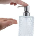 thumbnail image 3 of Unique Bargains 1 Pc Elegant Soap Pump Dispenser for Bathroom 16.9oz Clear Silver Tone, 3 of 6
