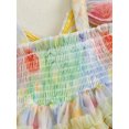 thumbnail image 2 of Toddler Girls Dress Butterfly Print Fly Sleeve Frills Casual Dress Kids Fashion Summer Dress, 2 of 3