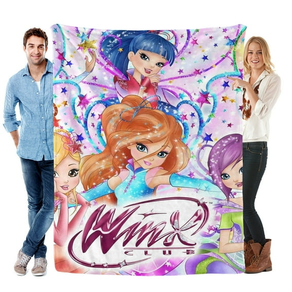 Winx Club-Anti-Pilling Flannel Blanket Soft Lightweight Plush Fuzzy Cozy Luxury Blanket for Home and Kitchen Use – Perfect for Kids and Adults