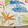thumbnail image 4 of SAFAVIEH Barbados Paul Botanical Indoor/Outdoor Area Rug, Ivory/Green Rust, 6'7" x 6'7" Round, 4 of 16