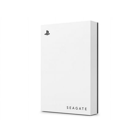 Seagate - Game Drive for PlayStation Consoles 2TB External USB 3.2 Gen 1 Portable Hard Drive with Blue LED Lighting - White