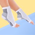 thumbnail image 4 of EeaseMX 2 pares de calcetines de compresión para fascitis plantar, calcetines deportivos elásticos de soporte para el tobillo, tallas X/XL (blanco y negro), 4 of 7