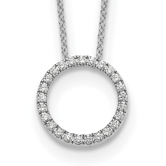 14K White Gold Cable Diamond Necklace Chain True Origin 1/4 carat Lab Grown VS/SI D E F Eternity 18 inch 13.4 mm
