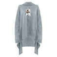 thumbnail image 2 of Womens Halloween Hoodies Pumpkin Ghost Cat Bat Graphic Print Jumper Long Sleeve Round Neck Pullover with Hooded Oversized Loose Tunic Tops Ladies S-XXL, 2 of 4