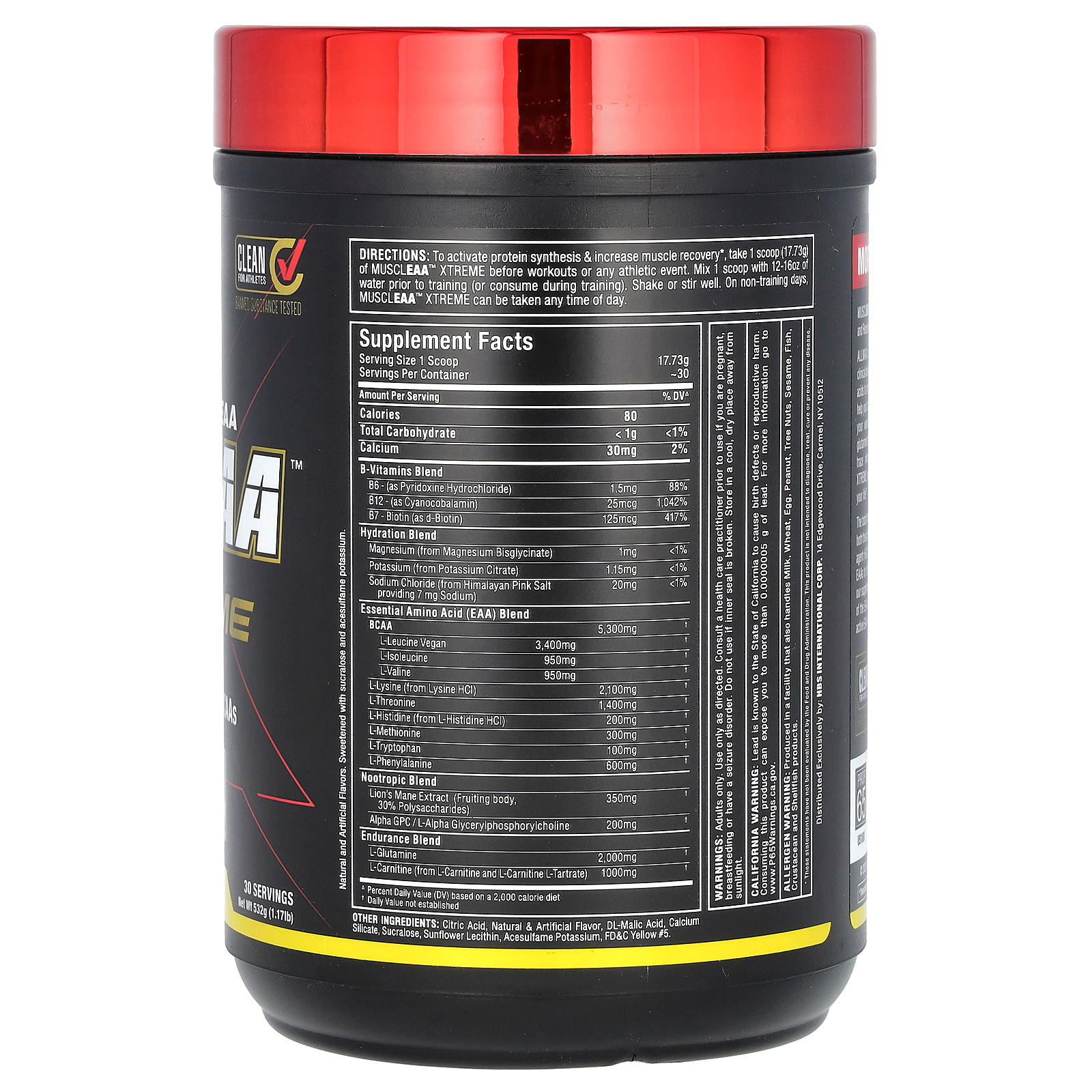 ALLMAX MUSCLEAA™ Xtreme, Pina Colada, 1.17 lb (532 g)