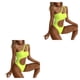 thumbnail image 1 of Minnieouse Poliéster Mujer Bikinis Transpirable Alambre Elástico Irregular Playa Piscina Fiesta Traje de baño Traje de baño Amarillo Amarillo fluorescente S 2Conjunto, 1 of 6