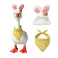 thumbnail image 2 of AZXY Easter Porch Goose Outfit, Plush Fuzzy Bunny Ear Hat with Carrot Decoration Set,Goose Costume for 23 Inch Cement Plastic Lawn Goose Statue, Easter Spring Decor, Outdoor Yard Garden Home Decor, 2 of 5