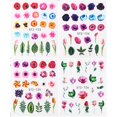 thumbnail image 1 of 4 unids/set de pegatinas de mariposa para uñas, calcomanías de acuarela, envolturas deslizantes de flores azules, decoraciones para manicura de verano, TRSTZ984-1017 Tan Jianjun unisex, 1 of 2