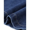 thumbnail image 5 of INSPIRE CHIC Women's Short Sleeve Denim Jacket Button Down Boxy Shirt Tops Casual Jean Jackets M Dark Blue, 5 of 6