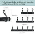thumbnail image 7 of Uxcell  3 Hooks w Screws Household Dual Wall Hooks DIY Coat Towel Holder Zinc Alloy Black 1pcs, 7 of 7