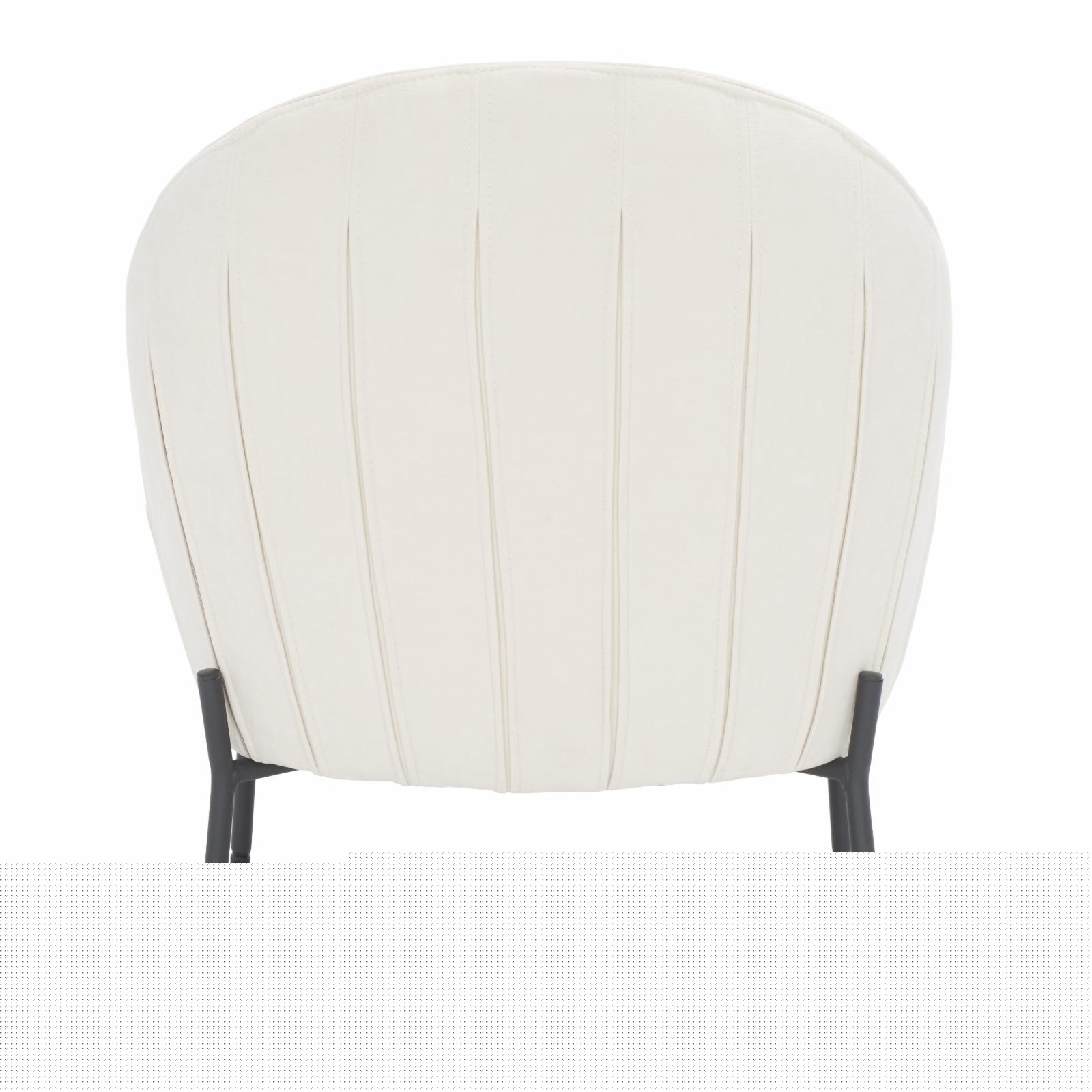 SAFAVIEH Brax Tufted Petite Slipper Chairs, Light Grey/Black (21.4 in. W x 25.7 in. D x 26 in. H)