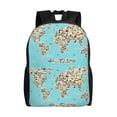thumbnail image 1 of Disketp World Travel Line Icons Map Mochila Unisex de Apertura Lateral Completa, Mochila para Laptop para Escuela, Trabajo y Viajes, 1 of 8