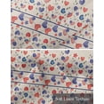 thumbnail image 6 of Red Blue Flag Linen Curtain Valance for Bedroom/Bathroom/Kitchen/Office/Living/Dining Room Windows,4th of July Retro Eucalyptus Stripes Stars Love Pocket Topper Drapes Decorative Cafe Drapery 54x18, 6 of 6