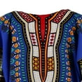 thumbnail image 5 of Women Short Sleeve Summer Traditional African Dresses Africa Style Mini Dress Dashiki Cocktail Dress - Blue, as described, 5 of 6