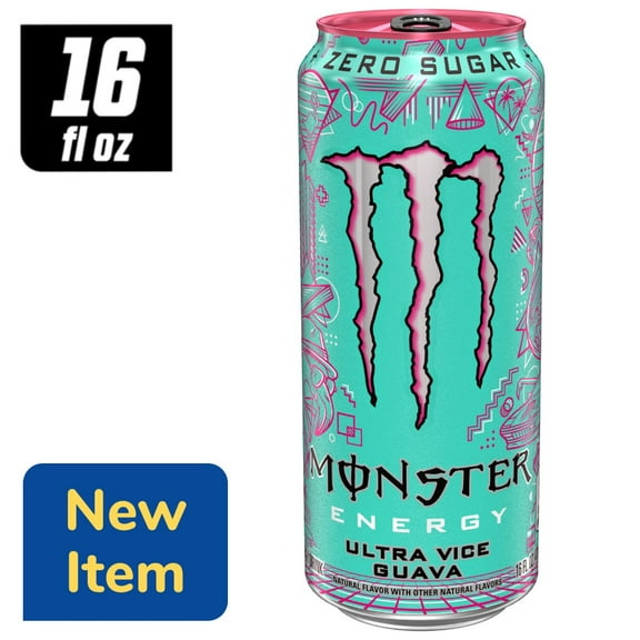 Monster Zero Sugar Ultra Vice Guava Energy Drink Can 16 fl oz