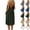 Army Green, variant on Fashion Women Summer Round-Neck Casual Solid Sleeveless Sleepshirts Sling Backless Dress Blue XXXL