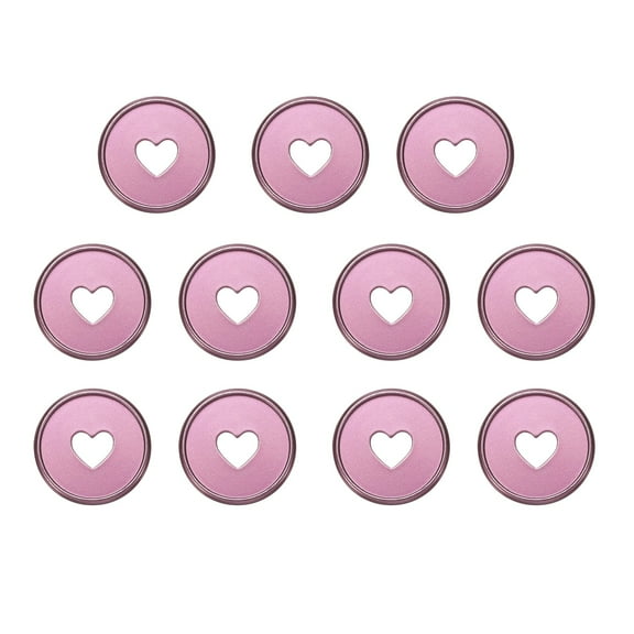 Uxcell Plastic Book Binding Discs 11 Pcs 1.4 inch Heart Discbound Expansion Discs Binder Ring Wine Red