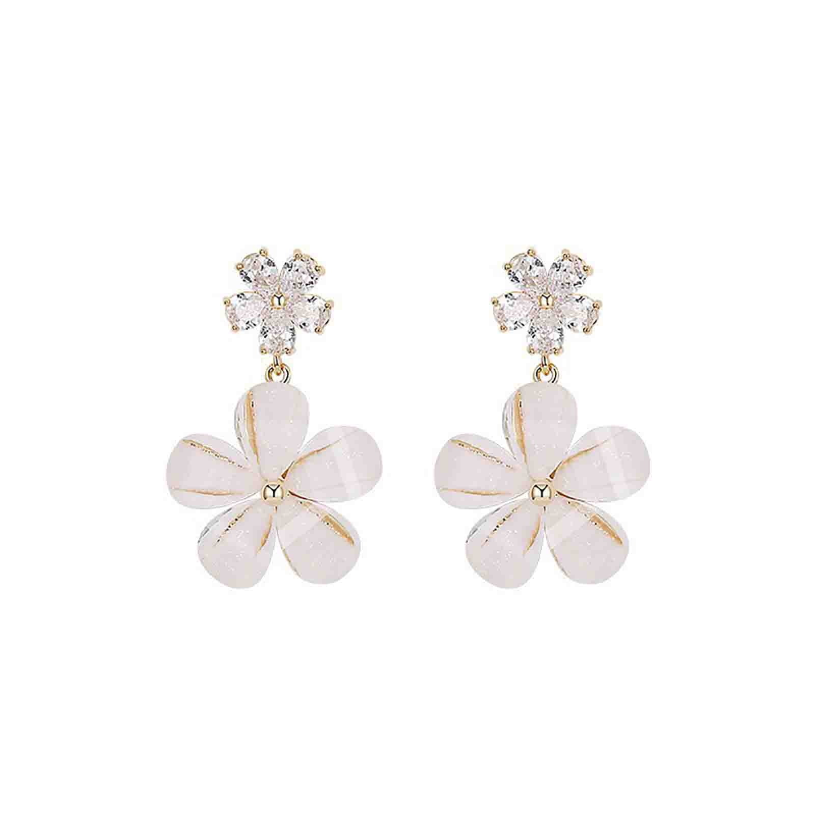 Studded Zircon Sun Flower Stud Earrings Cubic Zirconia Flowers Stud Earrings For Women Party Gifts Studded Zircon Sun Flower Stud Earrings Cubic Zirconia Flowers Stud Earrings For Women Party Gifts