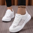 thumbnail image 2 of Sewkxo Women'sLace Sneaker Low Top Casual Walking Shoes Classic Comfort Flat Fashion Sneakers,White 43, 2 of 5
