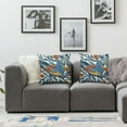 thumbnail image 3 of YANMS Decorative Throw Pillow Cover Set of 2, Boho Happy Knit Pattern Cushion Case for Sofa Couch Living Room Bedroom Outdoor (Blue Bird, 2pc), 3 of 6