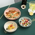 thumbnail image 5 of Travelwant Wheat Straw Deep Dinner Plates - Microwave and Dishwasher Safe, Unbreakable Sturdy Plastic Dinner Plates- Healthy Cereal Dishes/ Kids-toddler & Adult, 5 of 8