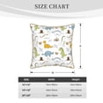 thumbnail image 4 of Haiem Dinosaur Print Velvet Soft Solid Decorative Square Throw Pillow Covers Set with Elegant Piping Christmas Cushion Case for Sofa Bedroom Car-20"x20", 4 of 8