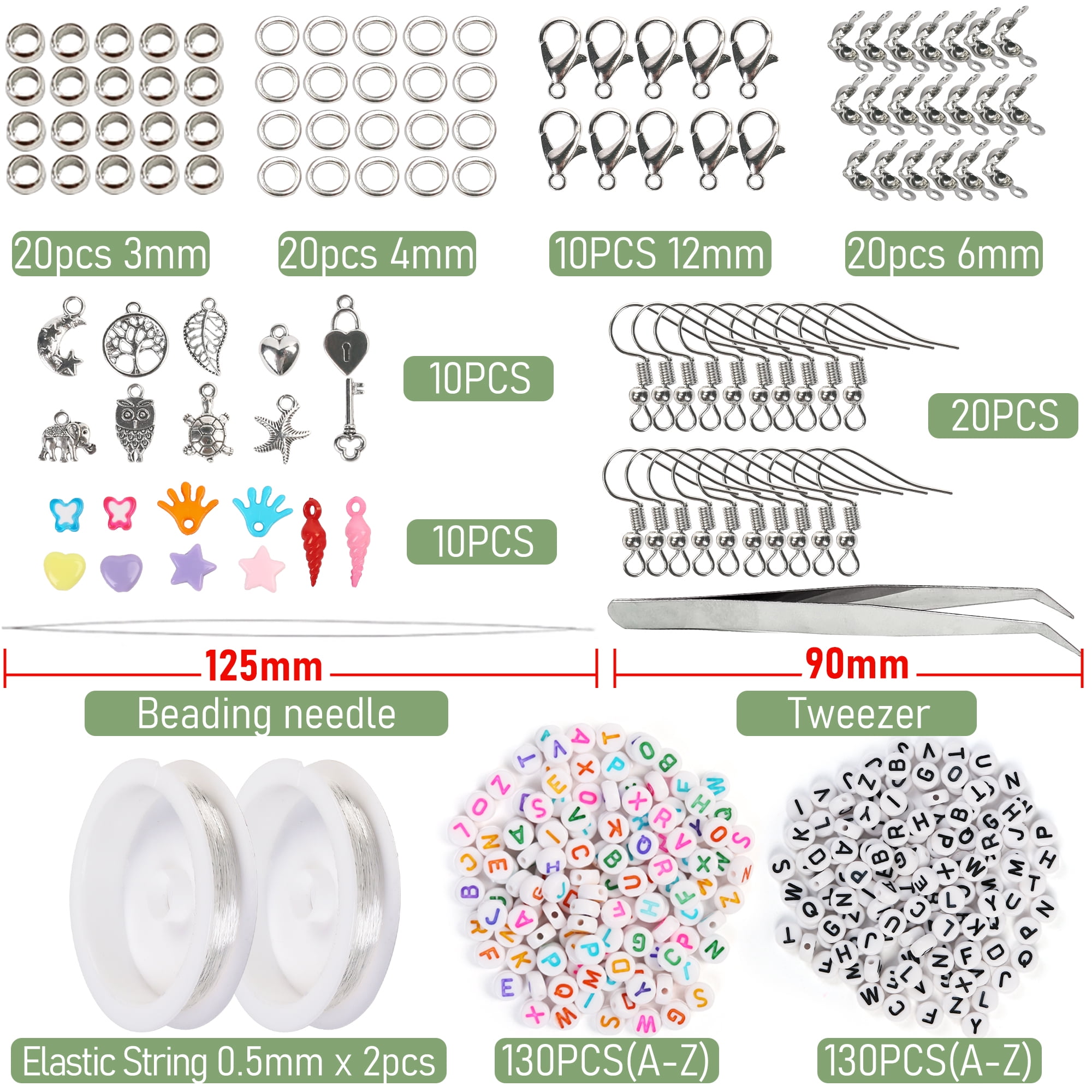 Lotfancy 40000pcs 2mm Glass Seed Beads for Jewelry Making Kit, Multi-Color, Size: Small