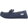 thumbnail image 5 of SNUGRUGS Grace Womens Suede Moccasins with Floral Cotton Inner and Rubber Sole - Navy - US 9, 5 of 7
