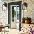 thumbnail image 6 of 13.78" Outdoor Light Fixtures Wall Mount Outdoor Lighting Matte Black Exterior Wall Light for Porch, House, Hallway, Garage, Doorway E26 2-Pack, 6 of 7